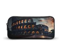 Italy Ancient Roman Landmarks Night Large Pencil Case Big Capacity Pencil Pouch Pen Bag Marker Pen Case for Women Men