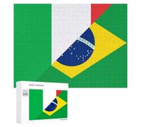 Italy And Brazil Flag Funny Jigsaw Puzzles Wooden Picture Puzzle for Adults Home Decors Gift