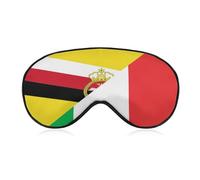 Italy and Brunei Flag Eye Mask Sleep Masks Soft Blackout Eye Cover for Women Men