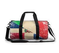 Italy and Dominican Vintage Flag Gym Duffle Bag Foldable Shoulder Bags with Inner Pocket for Travel Swim Yoga Sport