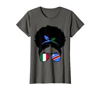 Italy and DR Congo Mix Afro Hair Half Italian half Congolese T-Shirt