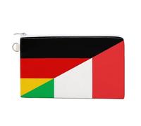 Italy and Germany Flag Cute Zero Wallet for Women Men Lightweight Coin Pouch with Zippered