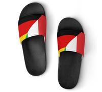 Italy And Germany Flag Shower Shoes Slipper for Women Men Beach Slippers Quick Drying Non Slip Open-Toe Sandals