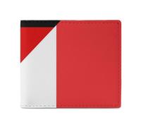 Italy and Germany Flag Trendy Bifold Wallet for Men Classic Lightweight ID Window Leather Wallets