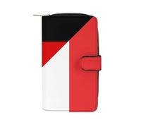 Italy and Germany Flag Trendy Zipper Wallets for Men Women Classic Leather Pouch Credit Card Coin Purse