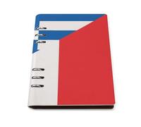 Italy And Greece Flag Leather Refillable Notebook with 90 Sheets Travel A5 Notebooks Writing Journal Personal Planner