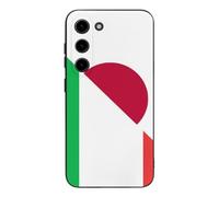 Italy And Japan Flag Cell Phone Basic Cases TPU Soft Cover Shockproof Slim Phone Case Compatible with Galaxy S23/S23 Plus/S23 Ultra