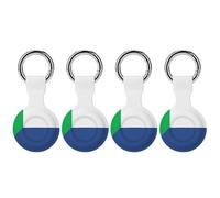 Italy And Netherlands Flag Trendy GPS Cases Holder with Key Chain Ring Portable Protective Covers Compatible with Airtag