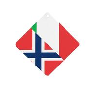 Italy And Norway Flag Car Air Freshener Ocean Scent Long Lasting Tablets for Auto Hanging Fragrance