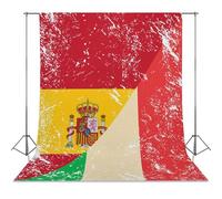 Italy And Spain Vintage Flag Photo Studio Backgrounds Black Photography Backdrop for Portrait Video Shooting Live 56"x98"
