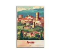 Italy Arezzo Vintage Travel Poster Print Photo Art Painting Canvas Home Decorative Bedroom Modern Decors 24x36inch(60x90cm)