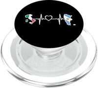 Italy Argentine Heartbeat - Italian Argentinian Flag PopSockets PopGrip for MagSafe