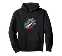 Italy Aviation Jet Italian Flag Smoke Trail Pullover Hoodie