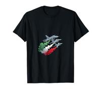 Italy Aviation Jet Italian Flag Smoke Trail T-Shirt