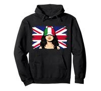 Italy Britain Flags Italia Roots British Italian Heritage Pullover Hoodie