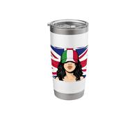 Italy Britain Flags Italia Roots British Italian Heritage Stainless Steel Insulated Tumbler