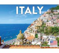 Italy Calendar 2026 Italian Gifts Monthly Wall Calender 12 Month | American Made In The USA