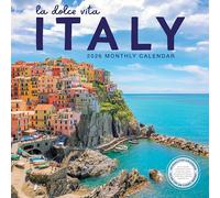 Italy Calendar 2026 | La Dolce Vita | 12" x 24" Italian Travel Wall Calendar 12 Month | Marble City Press | Tuscany, Rome, Venice, Florence, Colosseum, Alps, Alpine Lake | 2026-2027 Calendar