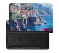 Italy Campania Amalfi Coast Passport Holder Cover Wallet Travel Leather Passport Case for Women Men