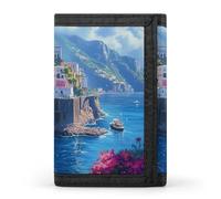Italy Campania Amalfi Coast Trifold Wallet Cute Card Slots Holder Clutch Purse Wallets for Men Women