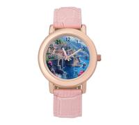 Italy Campania Amalfi Coast Womens Elegant Watch Analogue Quartz Watch Leather Band Wristwatch