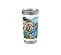 Italy Cinque Terre Art Stainless Steel Insulated Tumbler
