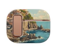 Italy Cinque Terre Town Case PC Cover Compatible with AirPods Pro 2 1 with Magnetic Buckle