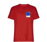 Italy Classic Football Shirt Colours Frame Men's T-Shirt - Red / 2XL