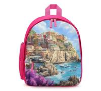 Italy Coast Cinque Terre Travel Backpack Casual Daypack Shoulder Bag with Adjustable Straps for Hiking