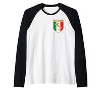 Italy Coat of Arms - Italian Flag Raglan Baseball Tee