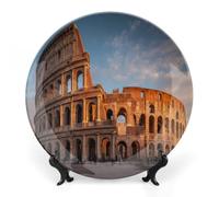 Italy Colo-sseum in R-ome Bone China Decorative Plates for Display Ceramic Ornament for Wall Decor Festival Wedding Gift