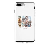 Italy Colosseum, Trevi Fountain and Pantheon Vacation Rome Case for iPhone 7 Plus/8 Plus