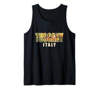 Italy Countryside Landscape Inside Tuscany Bold Letters Tank Top