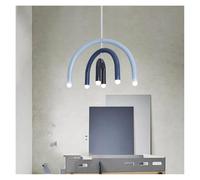 Italy Designer Rainbow Chandelier U-Shaped LED Minimalist Creamy Style Pendant Light for Children's Room and Living Decor(C)