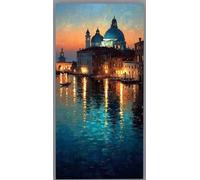 Italy Diamond Art Kits Adults, Diamond Painting St. Peter'S Basilica Crystal Art Kits for Adults Kids DIY 5D Round Full Drill Gem Dots Embroidery Paintings Crafts Picture, Room Decor 28x56in y22-tb20