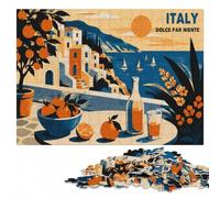Italy Dolce Far Niente Art Print Adult Wooden Jigsaw Puzzle 500 Pieces | Puzzle for Adults - home hobby for puzzle fans at your own pace.