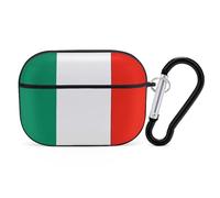 Italy Flag AirPod Pro Case, Anti Scratch Hard PC Cover with Keychain, AirPod Pro 2nd/1st Case Accessories for Women Men, Black-Style