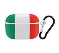 Italy Flag AirPod Pro Case, Anti Scratch Hard PC Cover with Keychain, AirPod Pro 2nd/1st Case Accessories for Women Men, White-Style