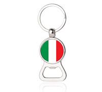 Italy Flag Beer Bottle Opener Metal Glass Crystal Keychain Travel Souvenir Gift Keyring Accessories