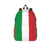 Italy Flag Canvas Backpack Laptop Bag Adjustable Straps Vintage Casual School Travel Outdoor Work Camping