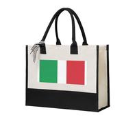 italy flag Canvas Shopping Bag - Perfect for Totes Storage, Women's Moving Tote for Groceries & Picnic, Beach, Travel