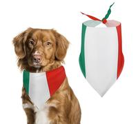 Italy Flag Dog Bandanas for Feeding Grooming, Triangle Pet Bibs Washable Pets Scarf for Cats & Dogs