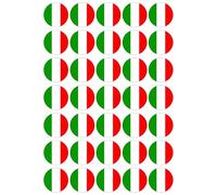 Italy Flag - Edible Cupcake Toppers - Wafer or Icing - Italian Birthday Party Themed Celebration Cake Decorations for Cupcakes, Cookies, Brownies, Muffins & More!