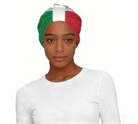 italy flag Elastic Headscarf Hat Soft Light Comfort Breathable for Women Daily Wear and Sleep Cap