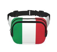 italy flag Fitness travel shoulder bag, fashionable and casual waist bag, square double-layer waist bag, Black, One Size, Black, One Size