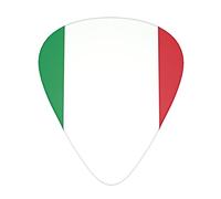 Italy Flag Guitar Plectrums 12 Pieces Set - Comfortable In The Hand With Smooth Edges Three Thicknesses To Match