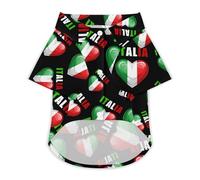 Italy Flag Hawaii Shirt Print Dog Clothes T-Shirt Beach for Puppy Cat 2XL