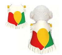 Italy Flag Heart L Pet Apparel for Small Dogs-Cute Summer Outfit for Puppy, Soft Breathable Pet Clothes for Cat