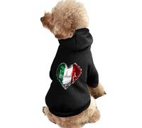 Italy Flag Heartbeat Dog Hoodie Shirts Pet Clothes for Small Puppy Cat Costume 2XL