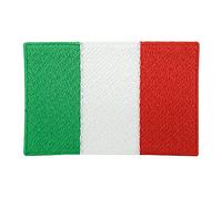 Italy Flag Iron-on Patch | Italian Flag, World Cup Flag, Italian for Jacket Backpack Embroidered sew on Clothes Elbow Jean Cool Cute ironable Embroidery Decal Transfer Bag